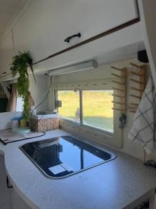 Kuchyň nebo kuchyňský kout v ubytování Camper Mobile Motorhome + 15 fotografií