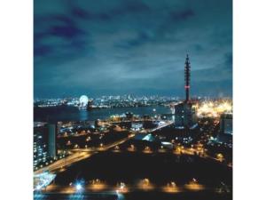 widok na miasto w nocy w obiekcie Sakishima Cosmo Tower Hotel - Vacation STAY 01075v w Osace