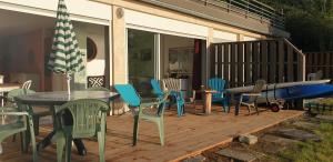 Patio nebo venkovní prostory v ubytování Rez de plage-Canoé+Paddle-70m²