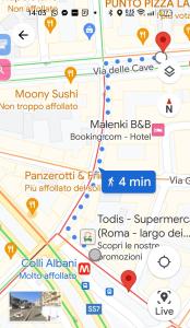 Un mapa de la ciudad de Madrid con lugares de interés en Casa mia Metro A 100mt, en Roma