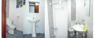 a bathroom with a toilet and a sink at One bedroom Bnb in Thika7 in Thika