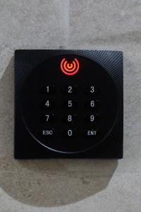 a close up of a computer keyboard with a calculator at Apartamentos La Ruta in Calpe