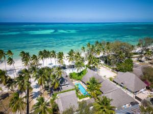 an aerial view of the beach and the ocean at Villa Jiwe with Pool ZanzibarHouses in Kumba Urembo