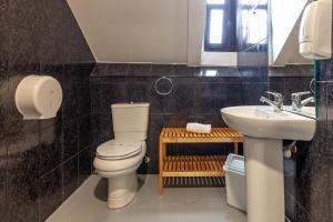 a bathroom with a toilet and a sink at Guest House Porto Clerigus in Porto