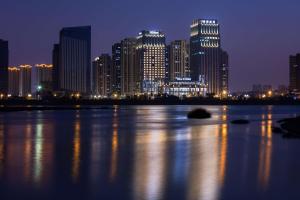 Vista generica su Quanzhou o vista sulla città dall'interno dell'hotel