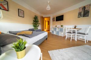 TV a/nebo společenská místnost v ubytování FULL HOUSE Studios - KornhausPremium Apartment - Balkon, WiFi