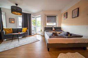 Posezení v ubytování FULL HOUSE Studios - KornhausPremium Apartment - Balkon, WiFi