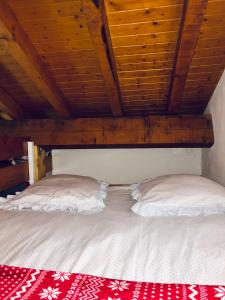 Un ou plusieurs lits dans un hébergement de l'établissement Chalet Rivière du Bon Nant Location de 6 à 14 personnes en Haute Savoie