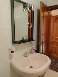 a bathroom with a white sink and a mirror at Alejandra in Armilla +16 photos