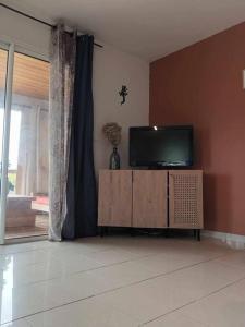 TV a/nebo společenská místnost v ubytování LE GRAND COUDE + 16 fotografií