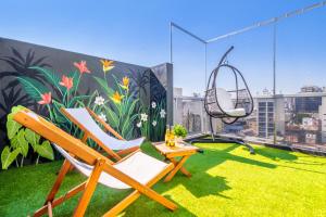 Modern&New Apartment in Palermo - by BueRentals外面的花园