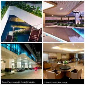a collage of pictures of a hotel with a pool at Newly Turned 0ver Cond0- Air Makati 1BR with Balcony in Manila