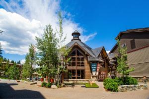 a large building with a tower on top of it at View Condo at Northstar in Truckee