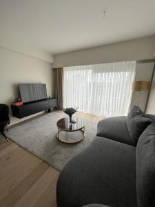 un soggiorno con divano e tavolo di Luxury Apartment in Berchem-Antwer ad Anversa