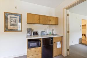 Cedarbrook Deluxe one bedroom suite located on 2nd floor with outdoor heated pool 21921的厨房或小厨房