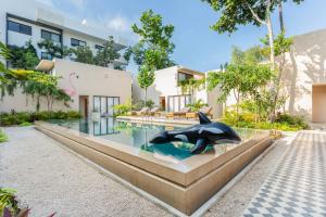 Bazén v ubytování Faisano Boutique Hotel by Cruz Hoteles nebo v jeho okolí