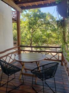 a patio with a table and two chairs on a porch at CASA CANDRA (HOTEL BOUTIQUE) in San Francisco