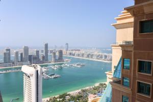 a view of the harbor from a building at Deluxe 1 Bedroom Apartment - Elite Residence Dubai Marina - Sea View in Dubai