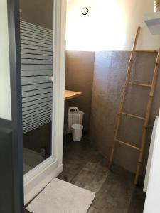 a bathroom with a ladder and a toilet at Duplex Toulon centre in Toulon