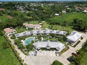 an aerial view of a large estate with a swimming pool at Habitation Saint Charles - Hôtel de Charme & Spa in Petit-Bourg