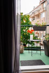 Balkón alebo terasa v ubytovaní BB21 Apartman Eger - City centre