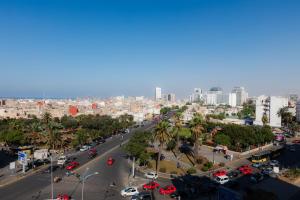 an aerial view of a busy city street with cars at WINDSOR HOTEL CITY CENTER in Casablanca