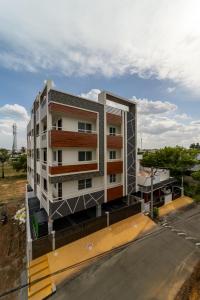 an overhead view of a building on a street at Fortune Inn in Erode