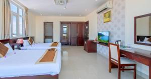 Μια τηλεόραση ή/και κέντρο ψυχαγωγίας στο Sunview Beach Hotel Danang