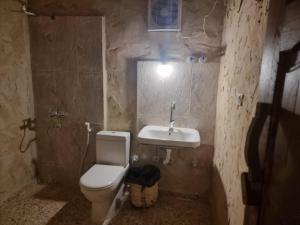 a bathroom with a toilet and a sink at Olive Garden House Siwa in Siwa