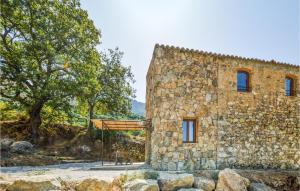 un viejo edificio de piedra con un árbol delante de él en Amazing Home In Feliceto With Outdoor Swimming Pool, en Feliceto