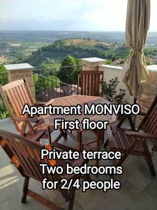 an apartment monkeyos first floor first floor private terrace for people at Casa Mantel Holiday Home Panoramic view in Langhe in Novello