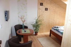 Postel nebo postele na pokoji v ubytování Studio Glass Vysočina