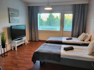 TV a/nebo společenská místnost v ubytování Liberty apartment Saarijärvi 13