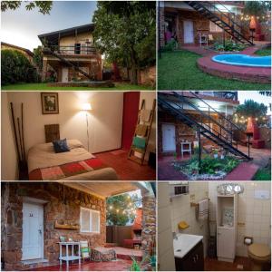 a collage of four pictures of a house at Residencial Villalobos in Eldorado