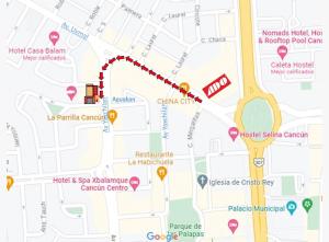 a map of the road closure in cincinnati at YAXCHILAN 27 in Cancún