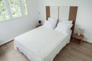 Postel nebo postele na pokoji v ubytování Villa F4 chic avec jacuzzi en Martinique