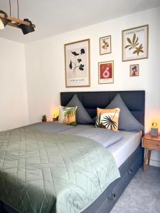 Giường trong phòng chung tại Ferienwohnung Bloom