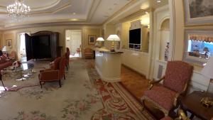 a living room with a couch and a tv in a room at Westgate in Las Vegas