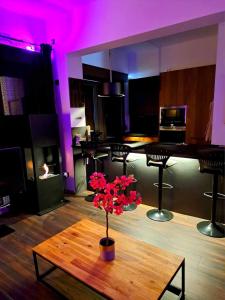 Kuchyň nebo kuchyňský kout v ubytování petite chambre dans une jolie colocation