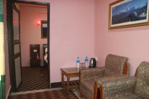 Χώρος καθιστικού στο The hotel mountain Taplejung