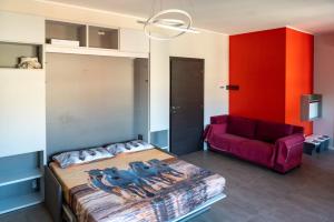 A bed or beds in a room at Milano primaticcio - Monolocale