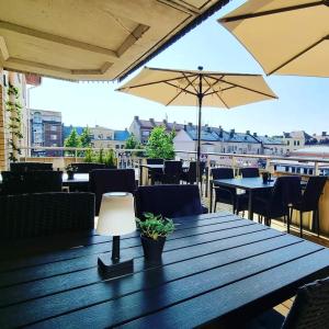 Balkón nebo terasa v ubytování Hotell Bro