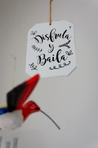 a piece of paper with the words australias batbia on a pair at Finca San José Hotel Boutique in San Antonio del Tequendama