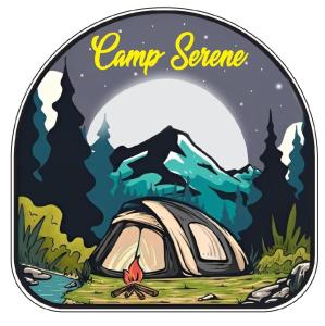 a tent in a campsite with the words camp square at Camp Serene in Bhīm Tāl