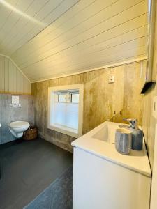 Koupelna v ubytování Lofoten- Magical blacksmith house