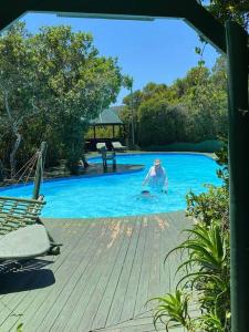 Πισίνα στο ή κοντά στο Timshare Chalet with unbeatable sea view! FRIDAY - FRIDAY BOOKINGS ONLY