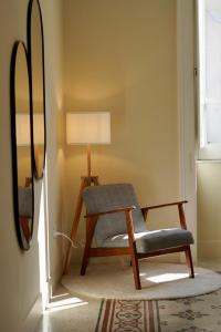 A seating area at Palazzo Polini Apartments