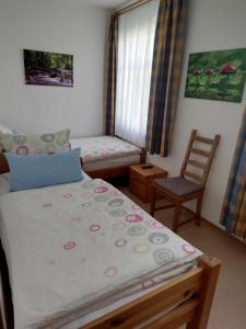 Postel nebo postele na pokoji v ubytování Ferienwohnung Mülli