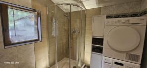 Vannituba majutusasutuses Ferienwohnung Schranz