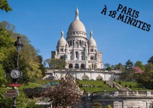 vista para o edifício do Capitólio num dia ensolarado em Calme absolu, terrasse et parking entre Paris et Disney em Vaires-sur-Marne